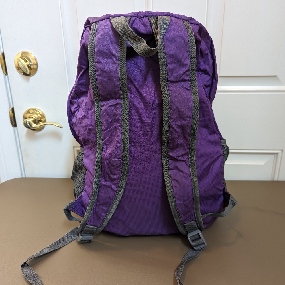 Ideal Tech Backpack Purple Multiple Pockets - image 3